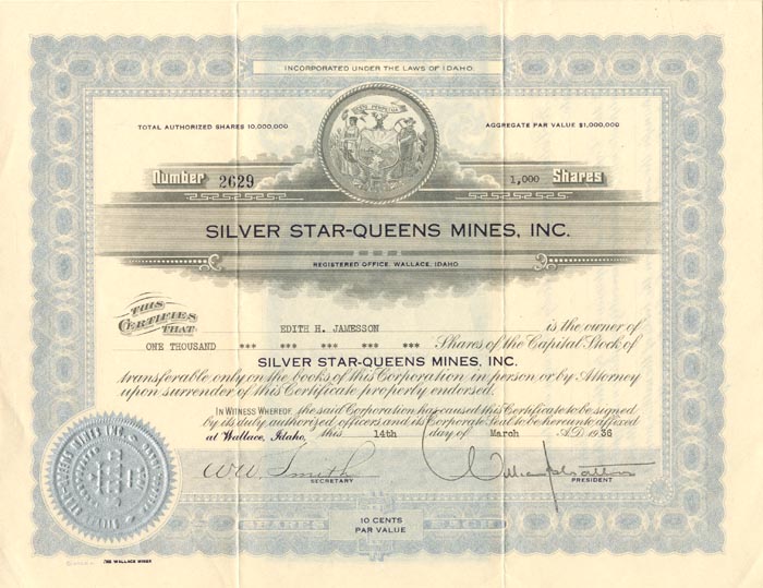 Silver Star-Queens Mines, Inc.